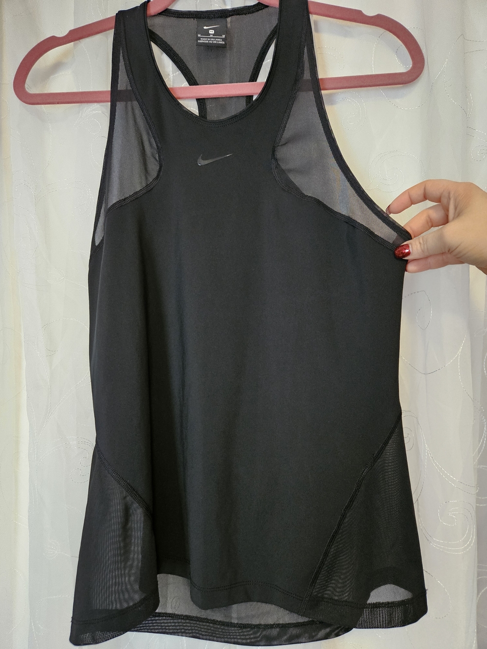 Nike Black Mesh Racerback Workout Tank Top - Women's